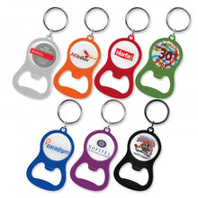 Load image into Gallery viewer, Custom Printed Corporate Gifts Chevron Bottle Opener Key Ring