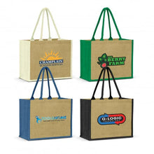 Load image into Gallery viewer, Custom printed jute bags