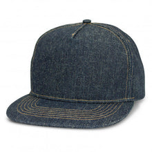 Load image into Gallery viewer, Denim Flat Peak Cap
