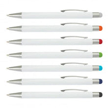 Load image into Gallery viewer, Custom Printed Corporate Gifts Lancer Stylus Pen - White Barrel
