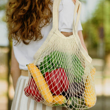 Load image into Gallery viewer, Cotton Mesh Foldaway Tote Bag