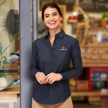Load image into Gallery viewer, Custom printed corporate gifts Barry Womens Denim Shirt