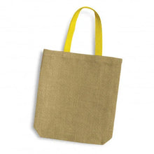 Load image into Gallery viewer, Thera Jute Tote Bag - Coloured Handles