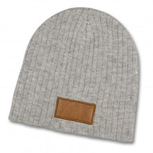 Load image into Gallery viewer, Nebraska Heather Cable Knit Beanie Patch