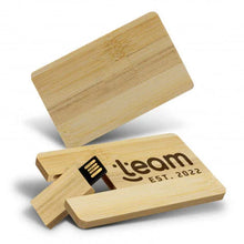 Load image into Gallery viewer, Bamboo Credit Card Flash Drive 8GB