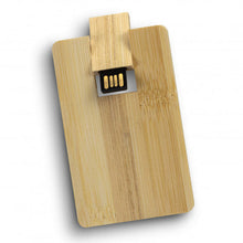 Load image into Gallery viewer, Bamboo Credit Card Flash Drive 8GB