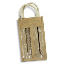 Load image into Gallery viewer, Serena Jute Double Wine Carrier