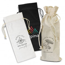 Load image into Gallery viewer, Cotton Wine Drawstring Bag