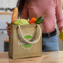 Load image into Gallery viewer, Monza Starch Jute Tote Bag