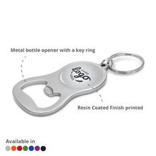 Load image into Gallery viewer, Chevron Bottle Opener Key Ring