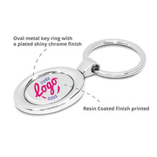 Load image into Gallery viewer, Oval Metal Key Ring