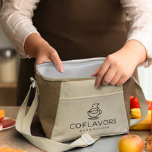 Load image into Gallery viewer, Custom printed Jute Cooler Bag
