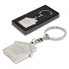 Load image into Gallery viewer, House Metal Key Ring
