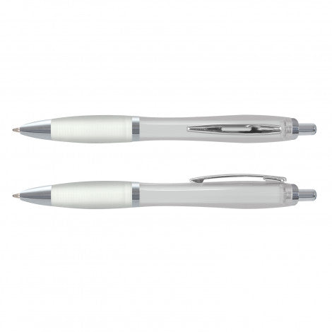 white custom printed promotional plastic pen