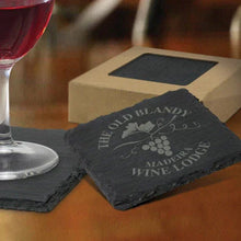 Load image into Gallery viewer, Custom Printed Corporate Gifts Slate Coaster Set of 4
