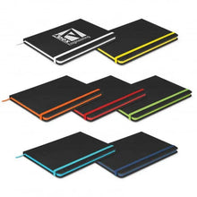 Load image into Gallery viewer, Custom Printed Corporate Gifts Omega Black Notebook
