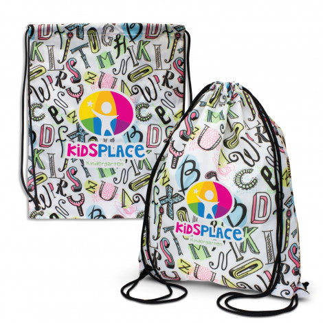 custom printed drawstring backpack
