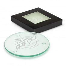 Load image into Gallery viewer, Custom Printed Corporate Gifts Venice Glass Coaster Set of 2 - Round
