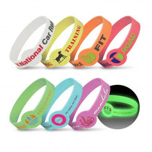 Load image into Gallery viewer, Custom Printed Corporate Gifts Wrist Band - Glow in the Dark
