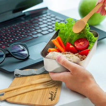 Load image into Gallery viewer, Custom Printed Corporate Gifts Stainless Steel Lunch Box with Cutlery
