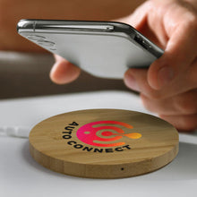 Load image into Gallery viewer, Vita Bamboo Wireless Charger - Round
