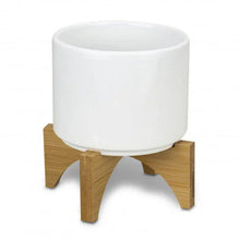 Load image into Gallery viewer, Planter with Bamboo Base
