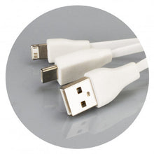 Load image into Gallery viewer, Bamboo Charging Cable Key Ring - Rectangle
