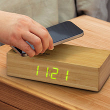 Load image into Gallery viewer, Bamboo Wireless Charging Clock

