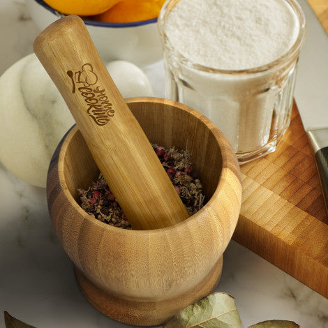 custom printed bamboo mortar