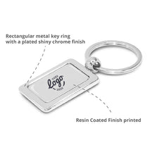 Load image into Gallery viewer, Rectangular Metal Key Ring
